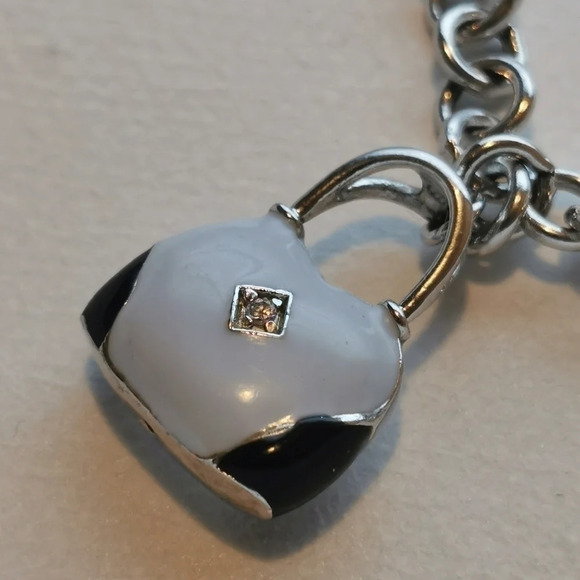 Sterling purse  charm bracelet - Picture 3 of 7